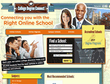Tablet Screenshot of collegedegreeconnect.com